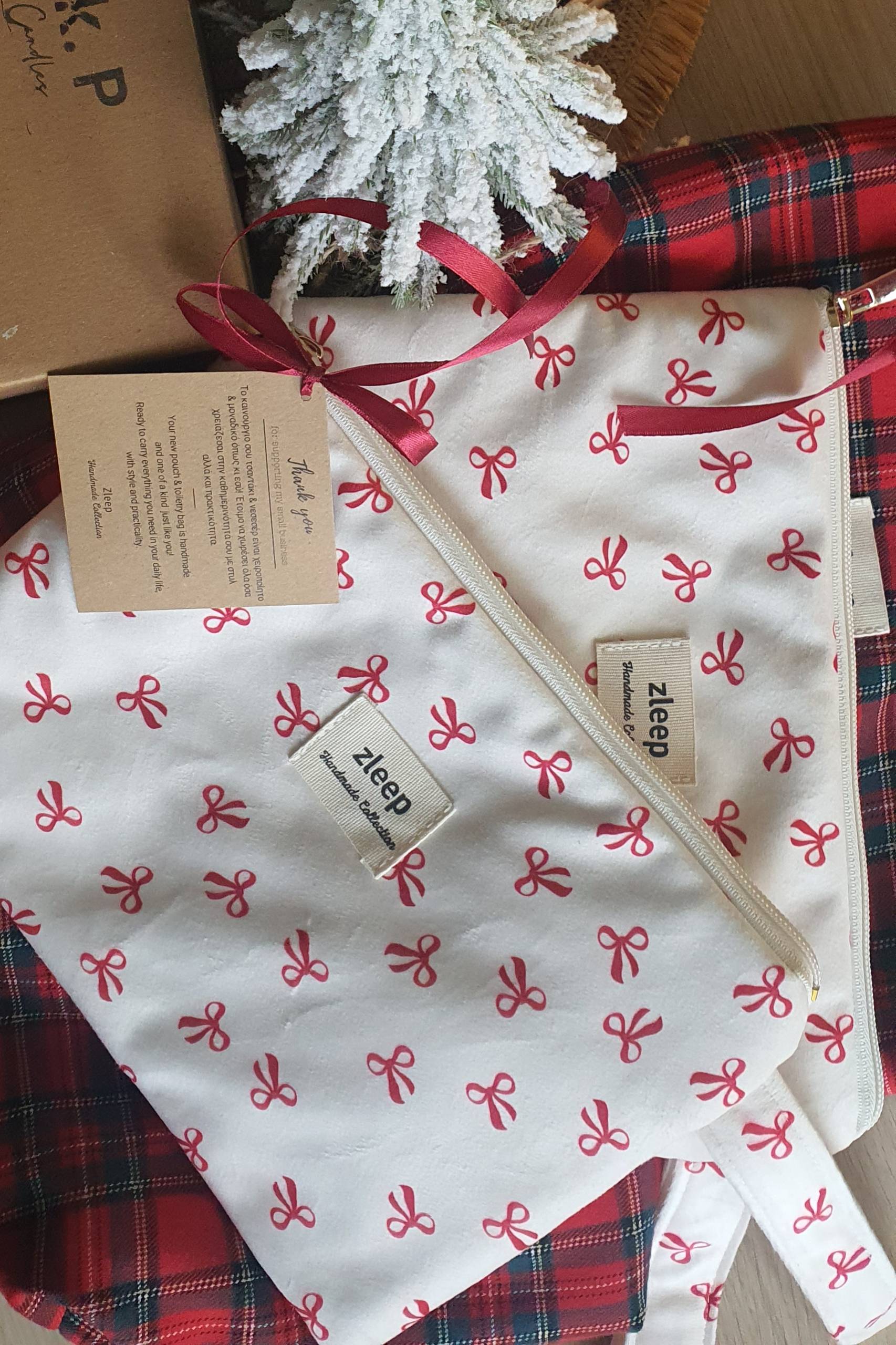 Τσαντάκι φιογκάκια - xmas edition